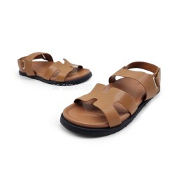 Hermes Sandals Leather Brown