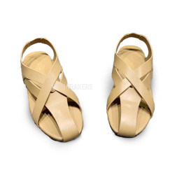 The Row Sandals Leather Cream