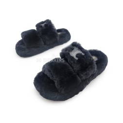 Celine Flip-flops Wool Black