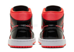 Nike Air Jordan 1 Mid Hot Punch Black