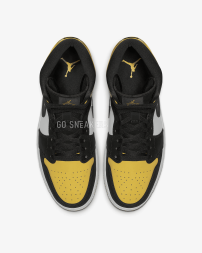 Air Jordan 1 Mid Yellow Toe Black