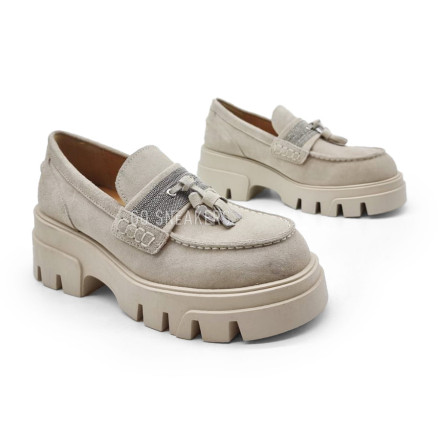 Женские лоферы Brunello Cucinelli Loafers Suede Woman White