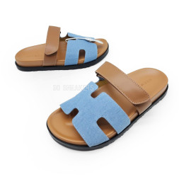 Hermes Flip-flops Blue/Brown