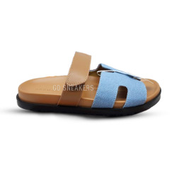 Hermes Flip-flops Blue/Brown