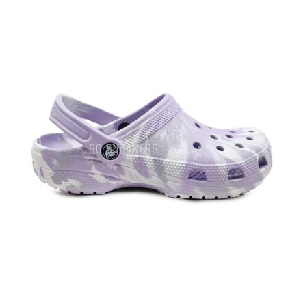 Унисекс сандалии Crocs Classic Marbled Clog Purple/White