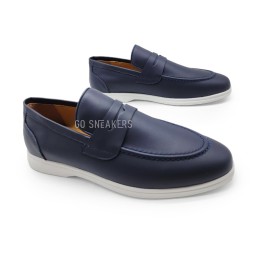 Kiton Loafers Leather Navy