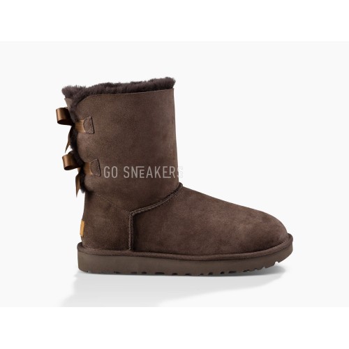 Женские угги с бантиками Bailey Bow II Chocolate
