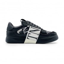 Valentino Black Suede And Leather VL7N Low