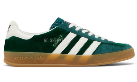 Унисекс кеды Adidas x Gucci Gazelle Green Suede