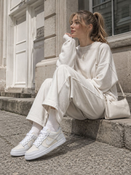 Женские кроссовки Nike Dunk Low WMNS Lace Pack White