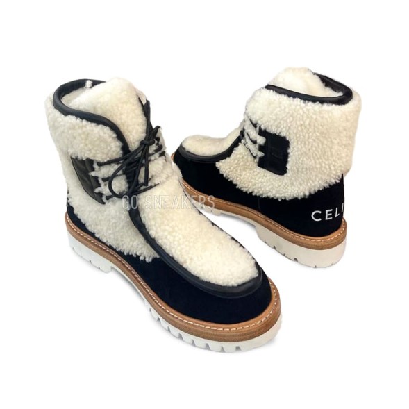 Женские зимние ботинки Celine Winter Woman Black White