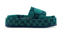 Gucci Slippers Platform Green