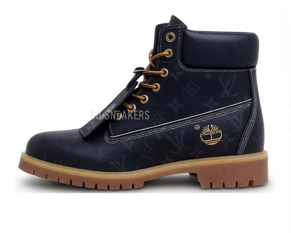 Унисекс ботинки Timberland х Louis Vuitton Vachetta Monogramme Black