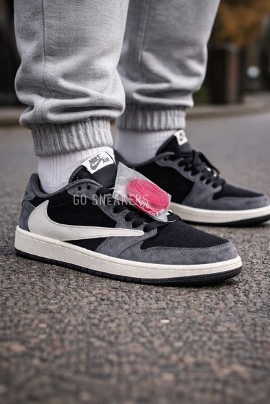 Мужские кроссовки Nike Air Jordan 1 Low OG SP x Travis Scott &amp; Fragment Grey/Black