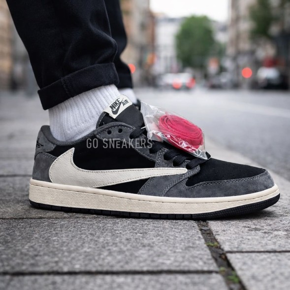 Мужские кроссовки Nike Air Jordan 1 Low OG SP x Travis Scott &amp; Fragment Grey/Black