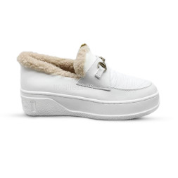 Gucci Moccasins Winter Leather White