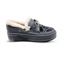 Gucci Moccasins Winter Leather/Suede Black
