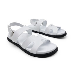 Hermes Sandals Leather White