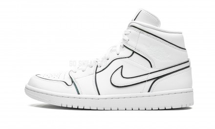 Унисекс кроссовки Nike Air Jordan 1 Mid Iridescent Reflective White (W)