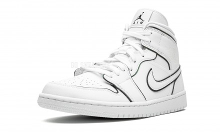 Унисекс кроссовки Nike Air Jordan 1 Mid Iridescent Reflective White (W)