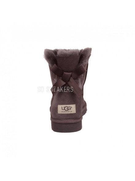 Женские мини угги с бантиками Mini Bailey Bow II Chocolate