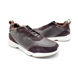 Loro Piana Man Winter Sneakers Leather Suede Brown