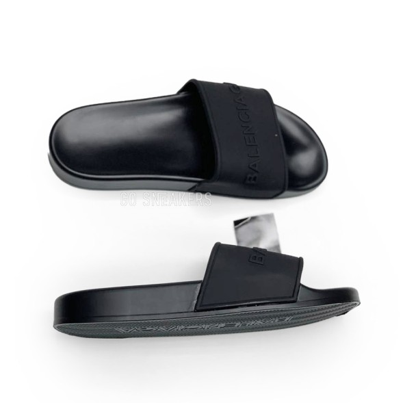 Мужские шлепанцы Balenciaga Slipers Man Black Monogram