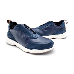 Loro Piana Man Winter Sneakers Leather Suede Navy