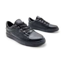 Balenciaga Leather Sneakers Full Black