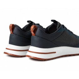 Loro Piana Week End Walk Technical Mesh Charcoal Blue