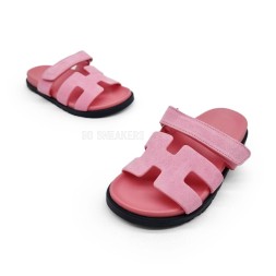 Hermes Flip-flops Suede Pink