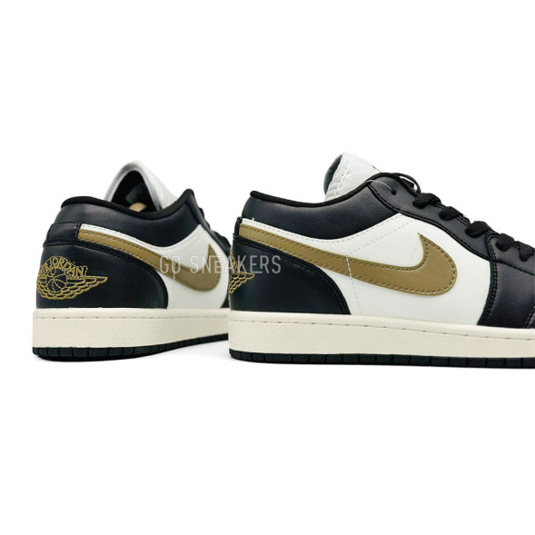 Мужские кроссовки Nike Air Jordan 1 Low Black White Gold