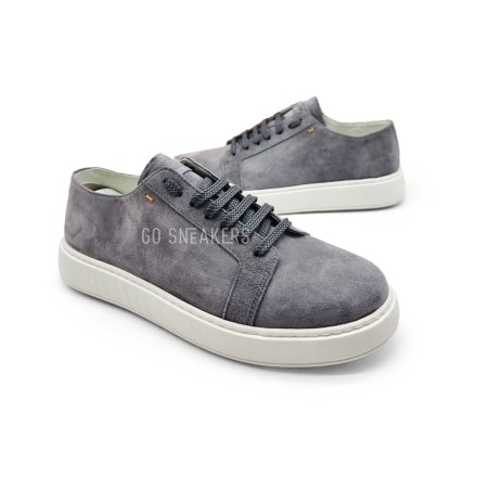 Мужские кроссовки Santoni Man Sneakers Suede Grey