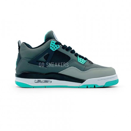 Унисекс кроссовки Nike Air Jordan 4 (IV) Grey Cement Green Glow