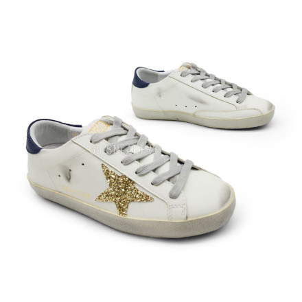 Женские кеды Golden Goose GGDB SSTAR White/Gold Sparkles