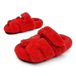 Hermes Flip-flops Wool Red