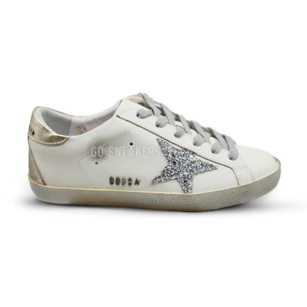 Женские кеды Golden Goose GGDB SSTAR White/Silver Sparkles