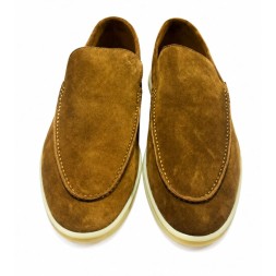 Loro Piana Summer Walk Suede Chestnut
