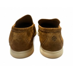 Loro Piana Summer Walk Suede Chestnut