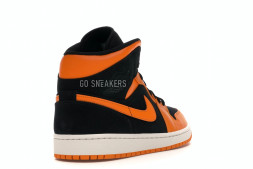 Nike Air Jordan 1 Mid Black Orange Peel
