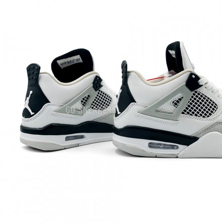 Унисекс кроссовки Nike Air Jordan 4 (IV) White Military Black 