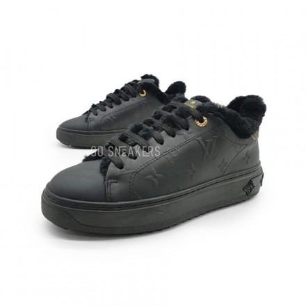 Унисекс зимние кроссовки Louis Vuitton Sneakers Winter Full Black