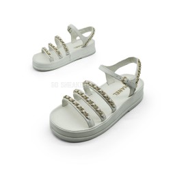 Chanel Sandals Chains White