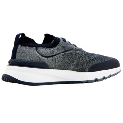 Brunello Cucinelli Knitted Slip-On Sneakers Blue