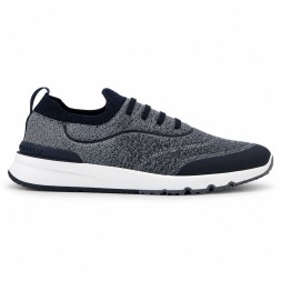 Brunello Cucinelli Knitted Slip-On Sneakers Blue