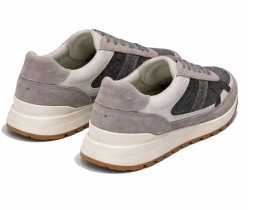 Brunello Cucinelli Suede Sneakers White/Grey