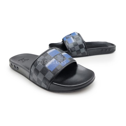Мужские шлепки Louis Vuitton Flip-flops Black/Blue