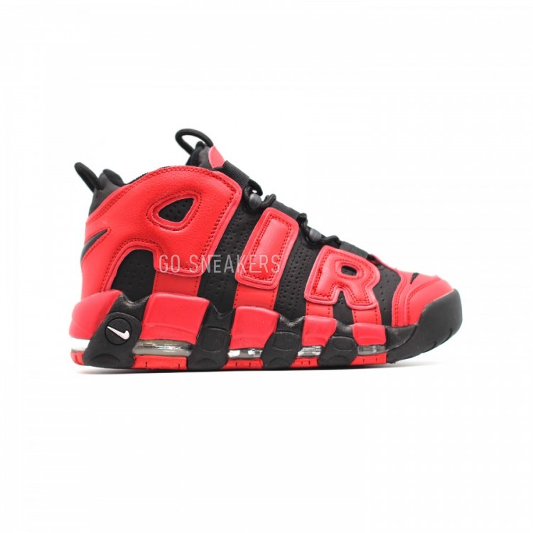 nike uptempo red black