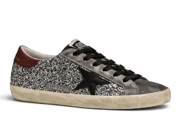 Женские кеды Golden Goose Super-Star Glitter Grey