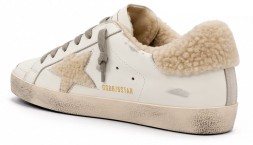 Golden Goose Super-Star Winter White Deluxe Brand Shearling